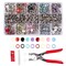 200 Set Snap Button Kit - 9.5mm 10 Colors Snaps for Fabric - Fastener Pliers & Snap Fastener Tool - 100 Hollow & 100 Solid - Suitable for DIY, Sewing, Crafting